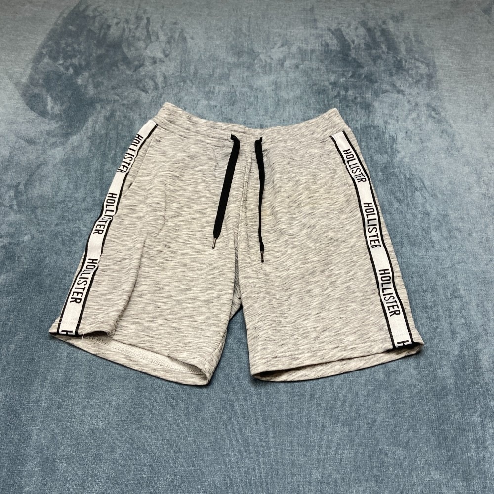 Hollister Fleece Shorts Mens Small Gray Drawstring Outdoor Everyday Wear Winter